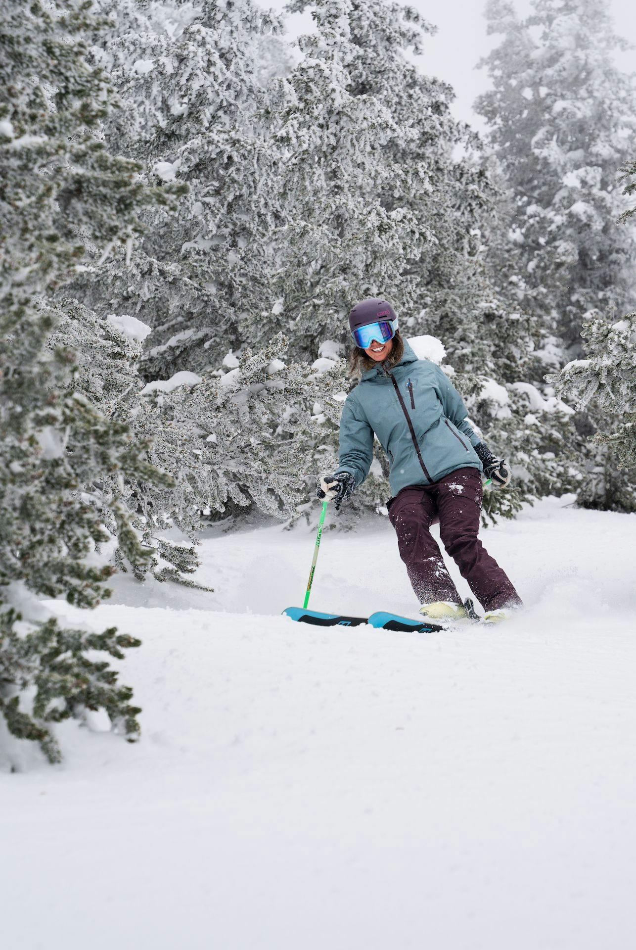 Skier explores trees at Taos Ski Valley